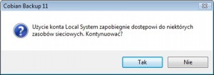 Komunikat LocalSystem